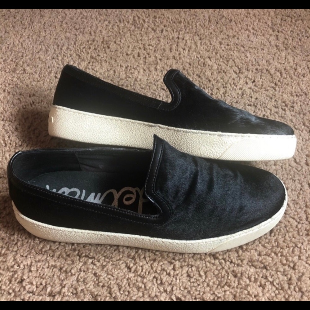 Sam Edelman Black Velvet Loafers